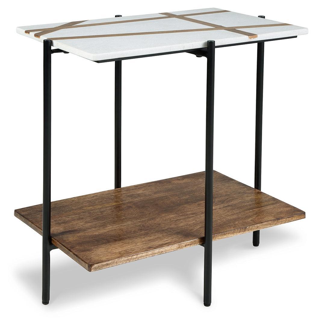 Braxmore White/light Brown Accent Table - Ella Furniture