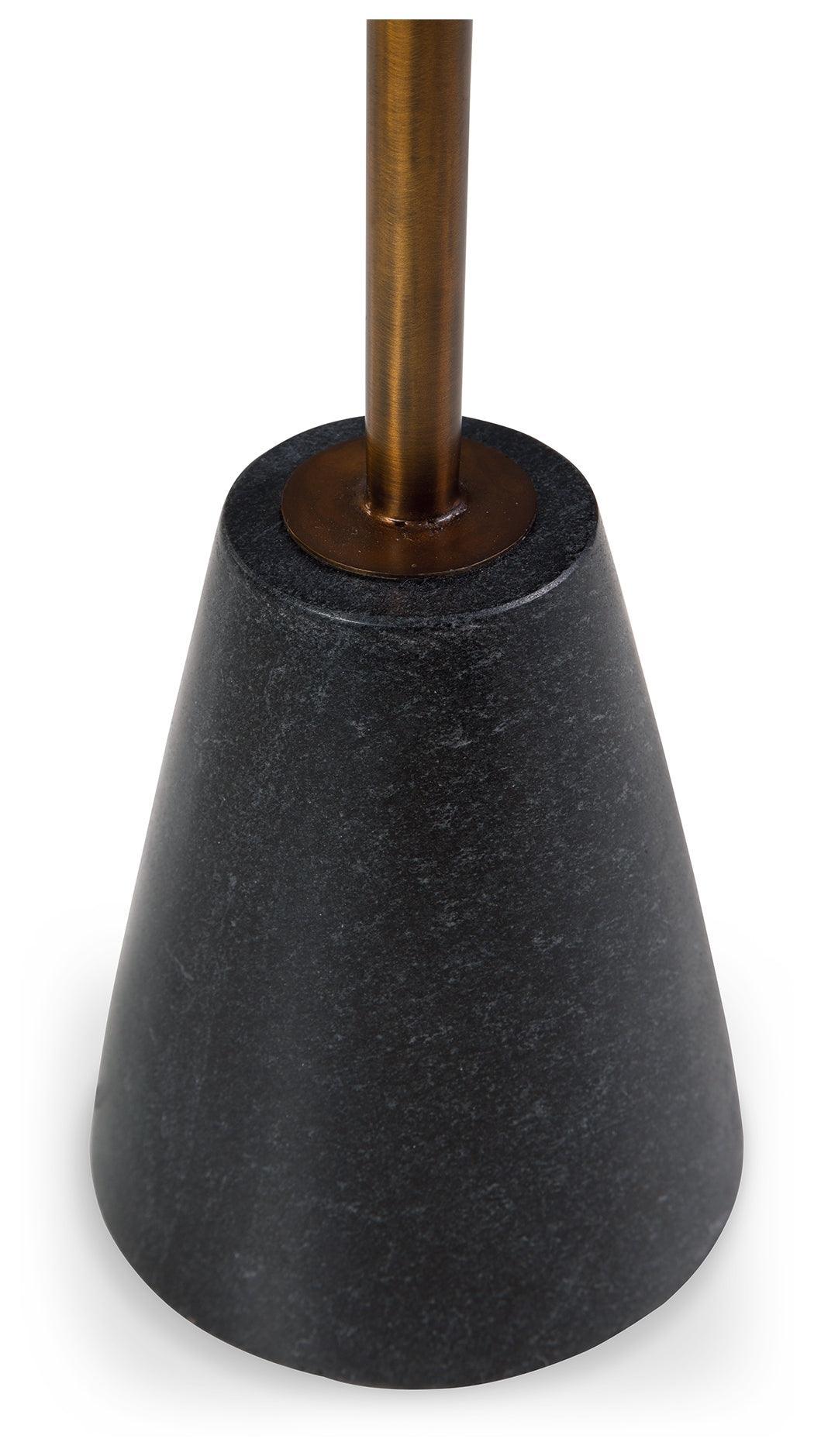 Caramont Black/White/gold Finish Accent Table A4000540 - Ella Furniture