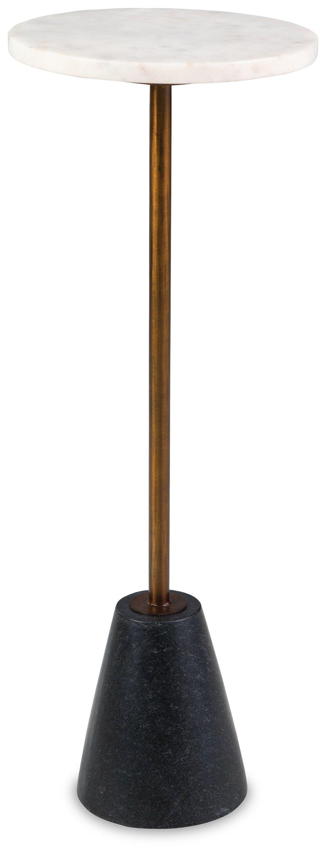 Caramont Black/White/gold Finish Accent Table A4000540 - Ella Furniture