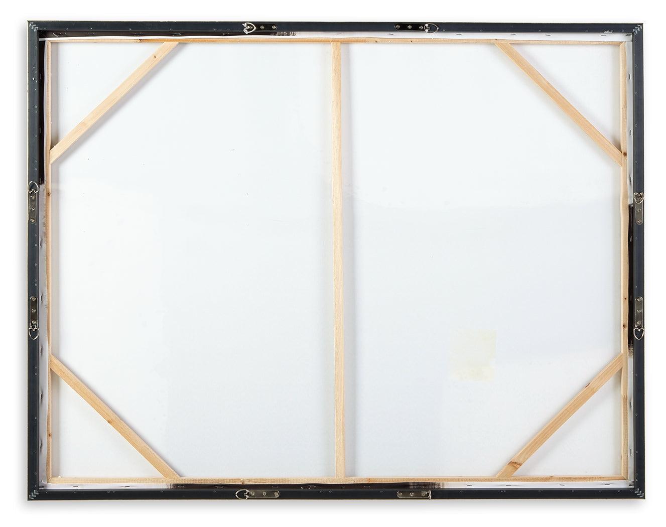 Reighlea Black/White Wall Art - Ella Furniture