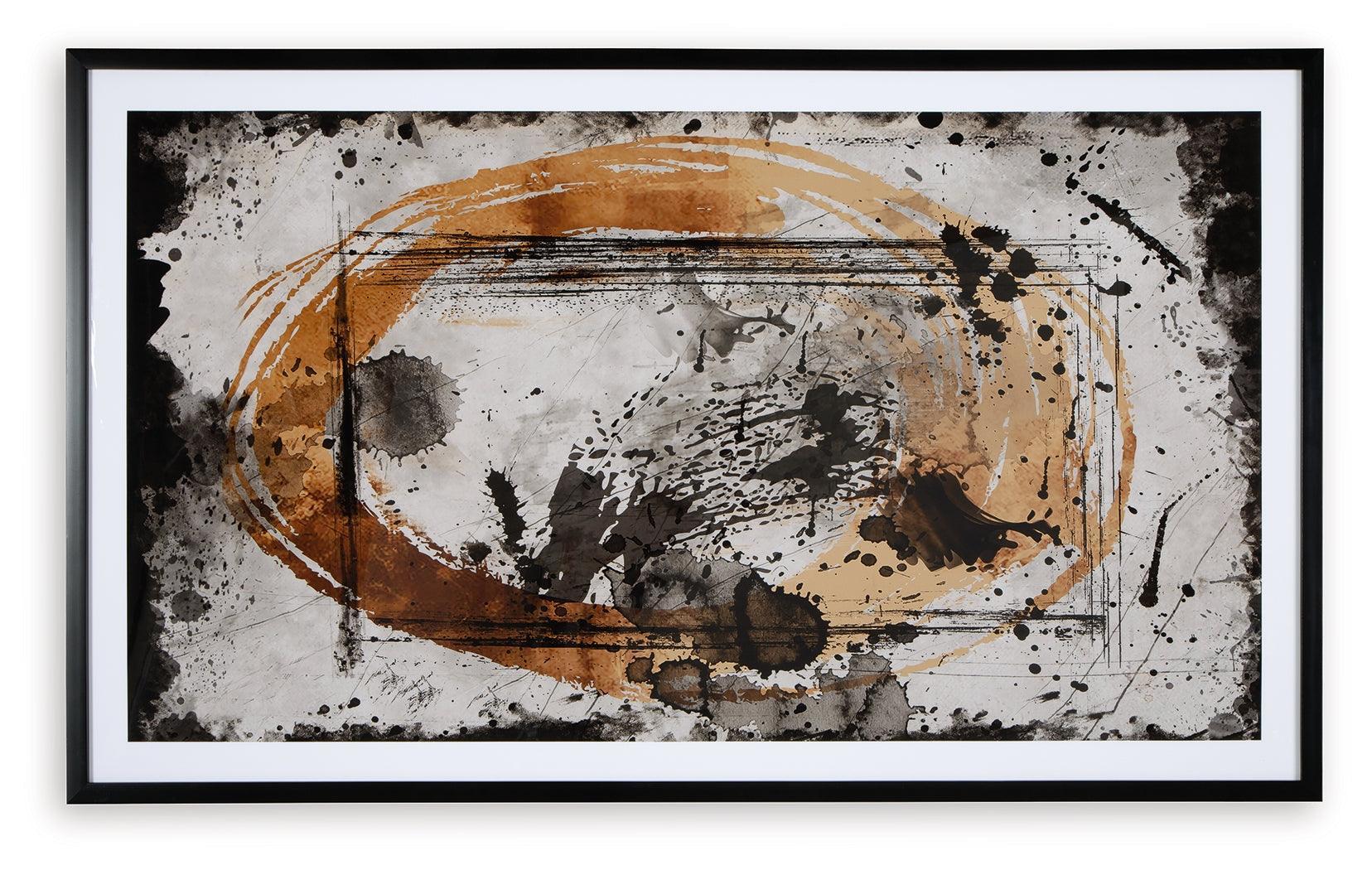 Clefting Black/caramel/tan Wall Art - Ella Furniture