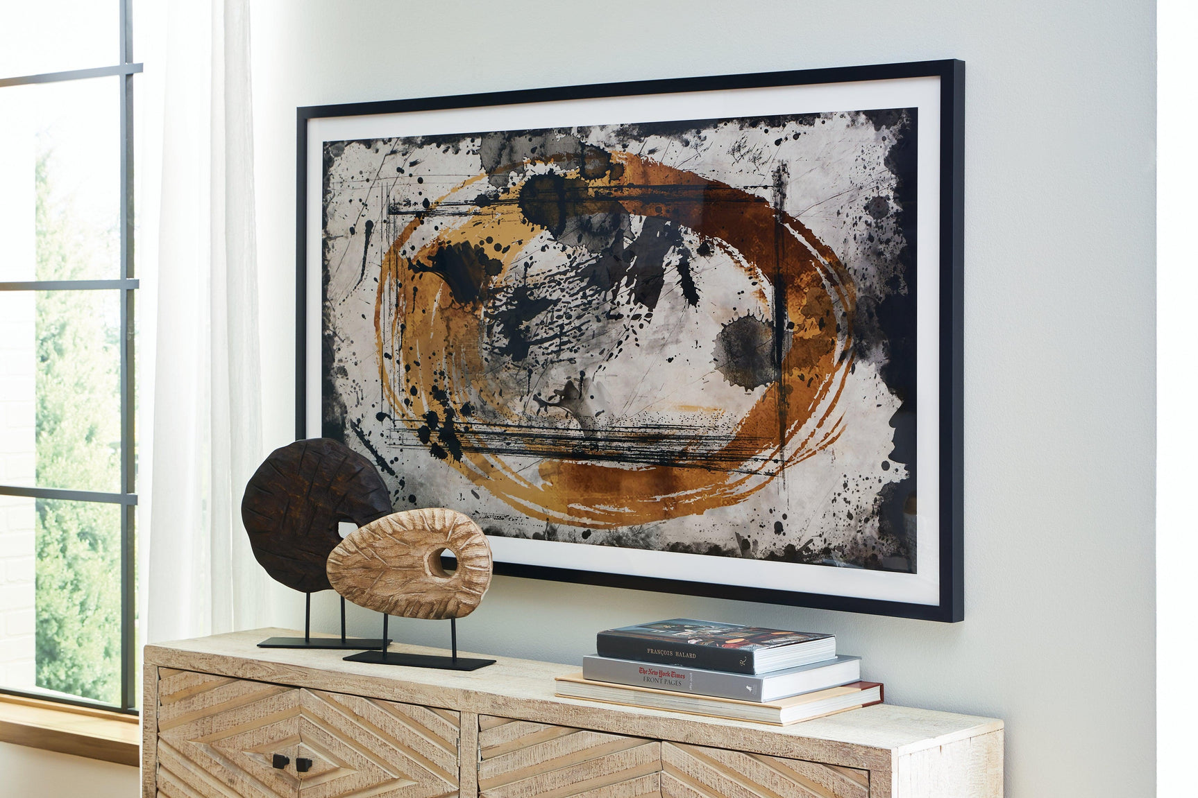 Clefting Black/caramel/tan Wall Art - Ella Furniture