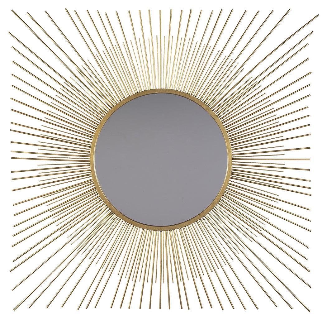 Elspeth Gold Finish Accent Mirror - Ella Furniture