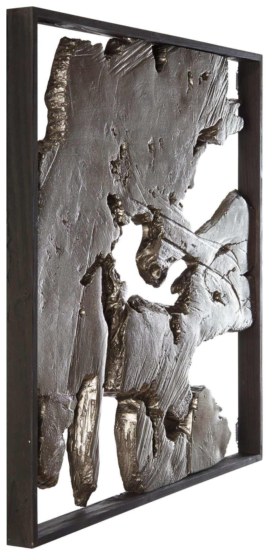 Fabiana Black/gold Finish Wall Decor - Ella Furniture