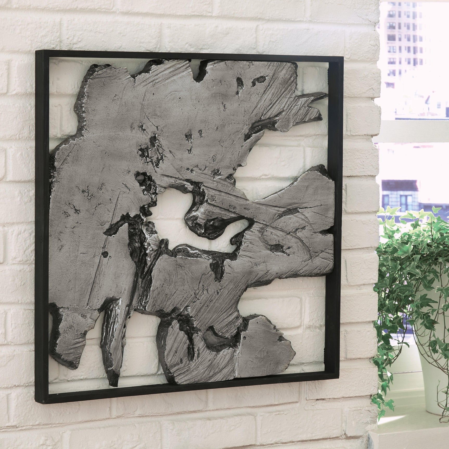 Fabiana Black/gold Finish Wall Decor - Ella Furniture