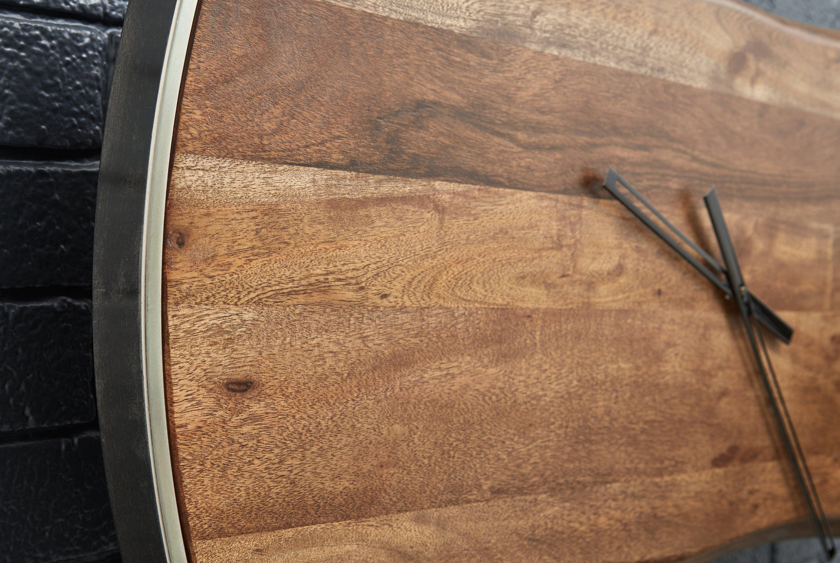 Panchali Brown/silver Finish Wall Clock - Ella Furniture
