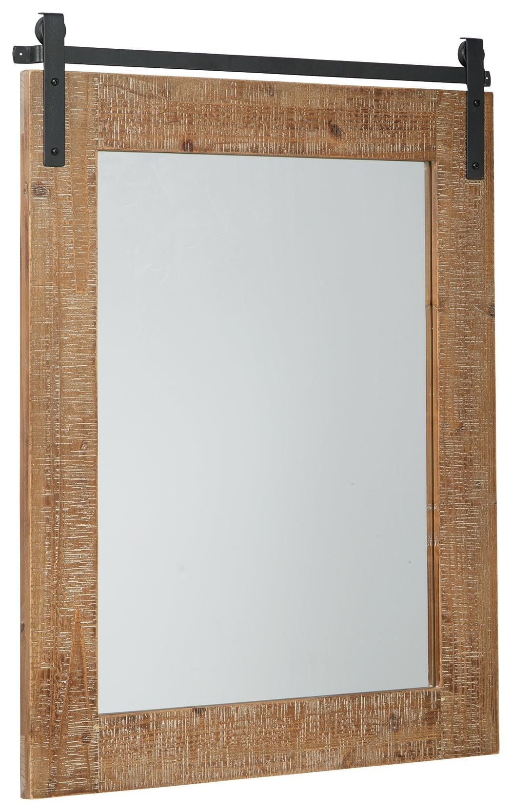 Lanie Antique Brown Accent Mirror - Ella Furniture