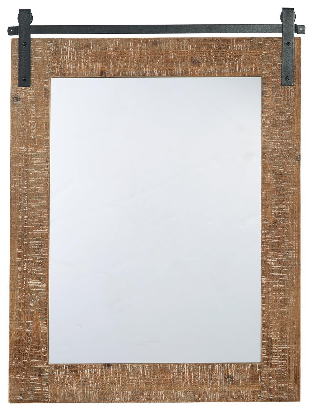 Lanie Antique Brown Accent Mirror - Ella Furniture