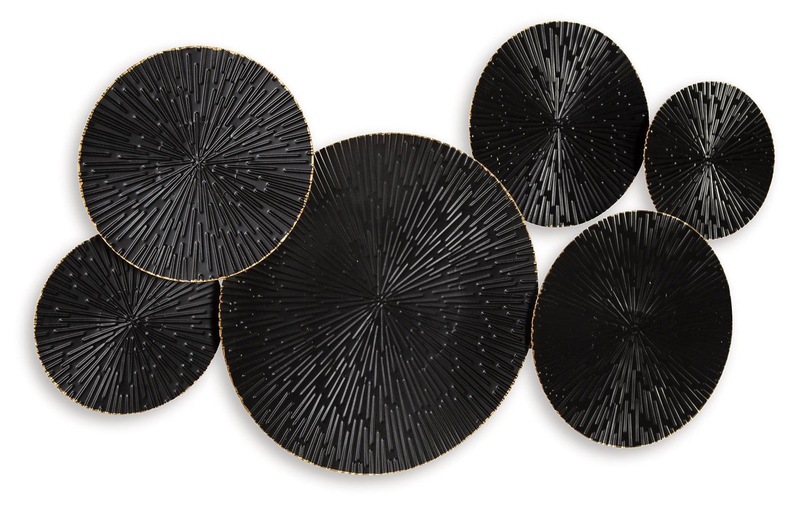 Rhetlen Black/gold Finish Wall Decor - Ella Furniture
