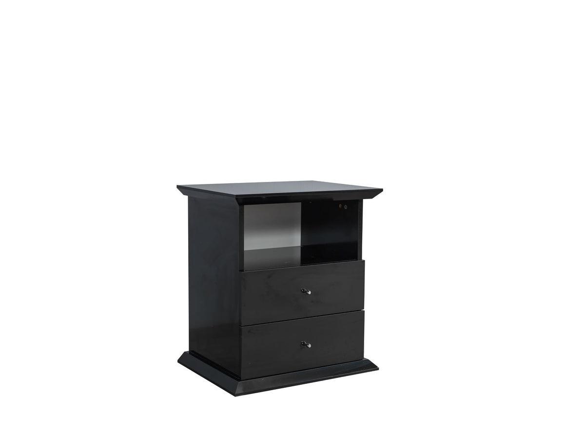 Natalie Black 4 Pc Queen Bedroom Set - Ella Furniture