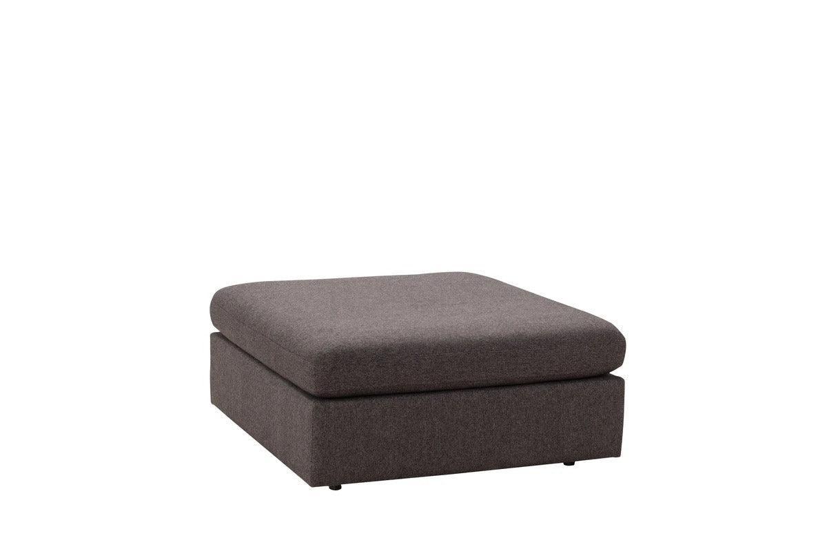 Penelope Smoke Ottoman - Ella Furniture