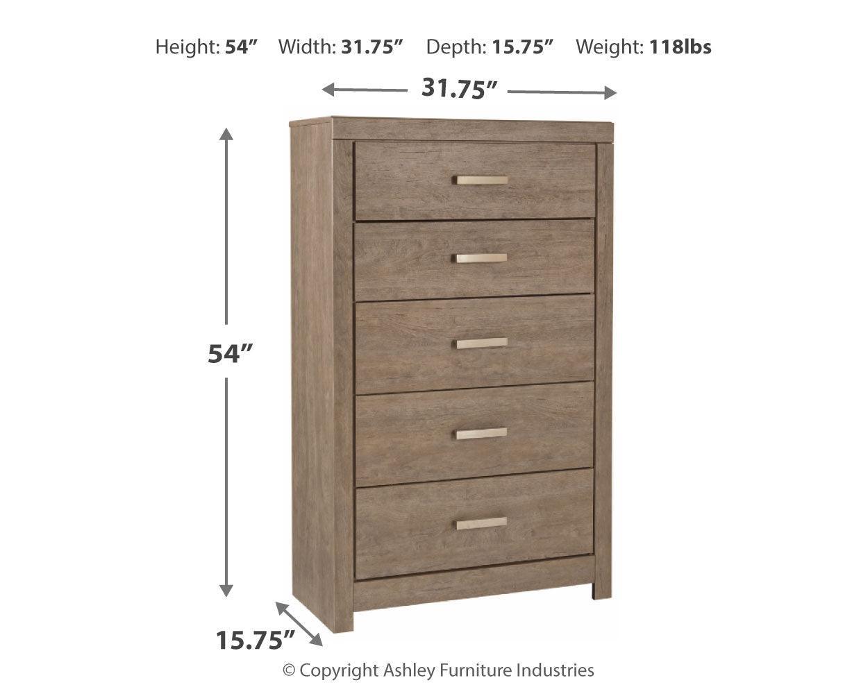 Culverbach Gray Chest Of Drawers - Ella Furniture