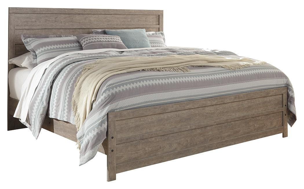Culverbach Gray King Panel Bed - Ella Furniture