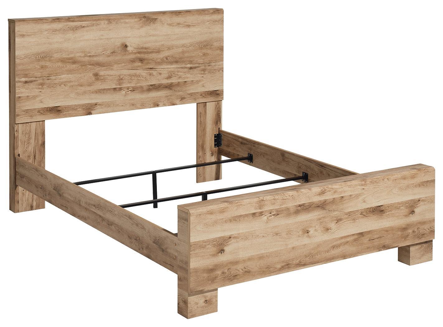 Hyanna Tan King Panel Bed - Ella Furniture