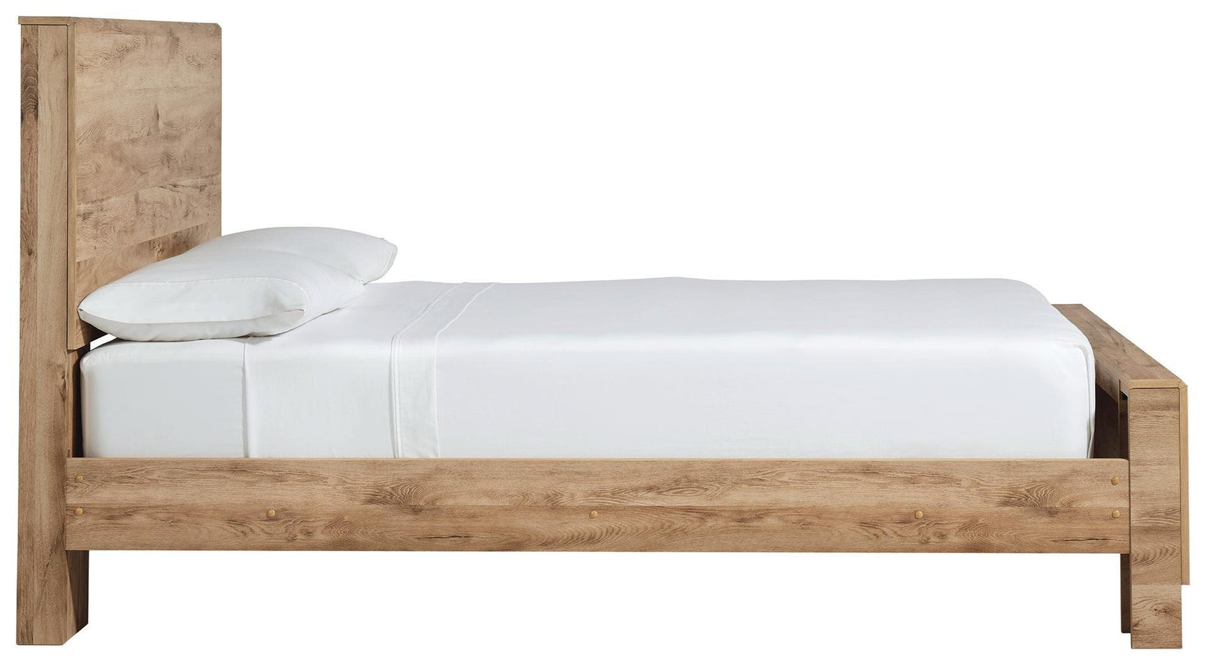 Hyanna Tan King Panel Bed - Ella Furniture