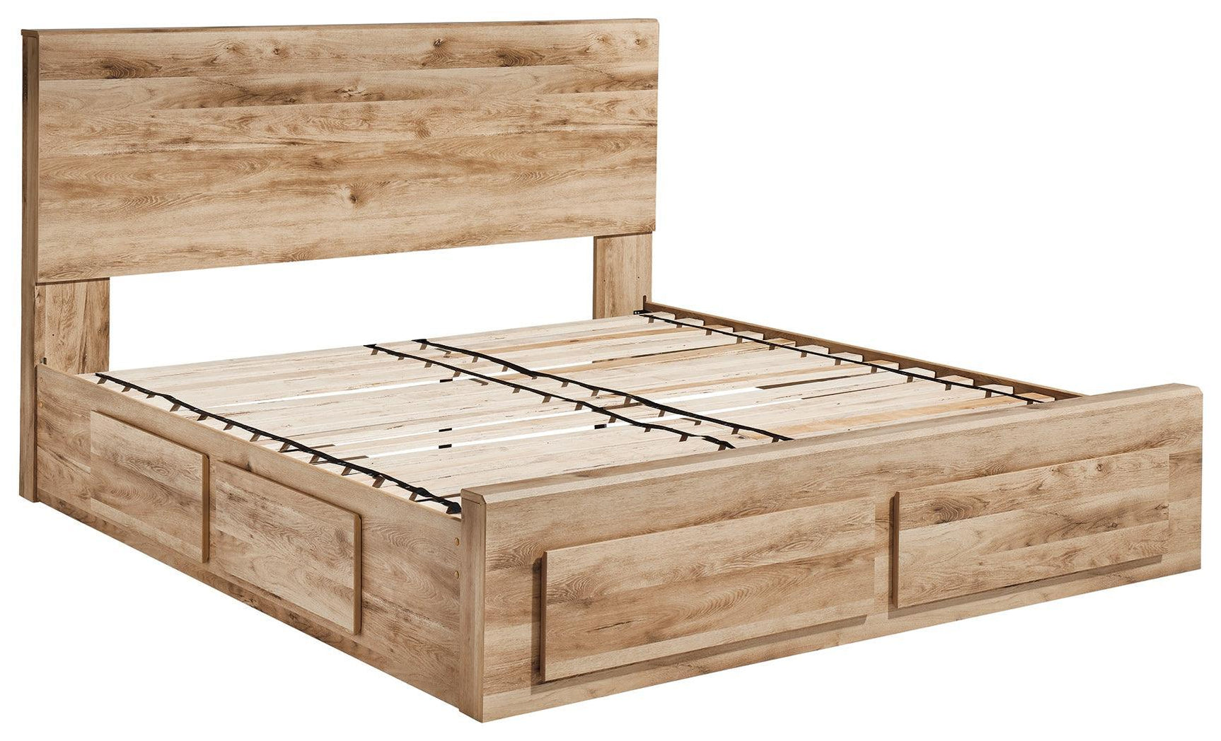 Hyanna Tan Queen Panel Storage Bed With 1 Under Bed Storage Drawer - Ella Furniture