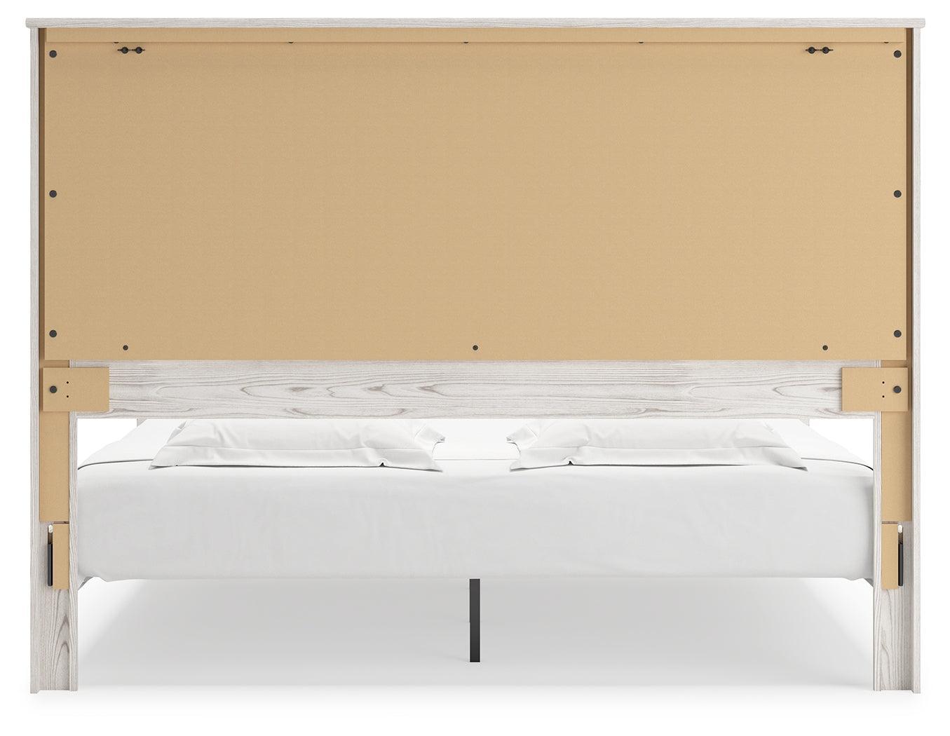 Gerridan White/Gray King Panel Bed - Ella Furniture