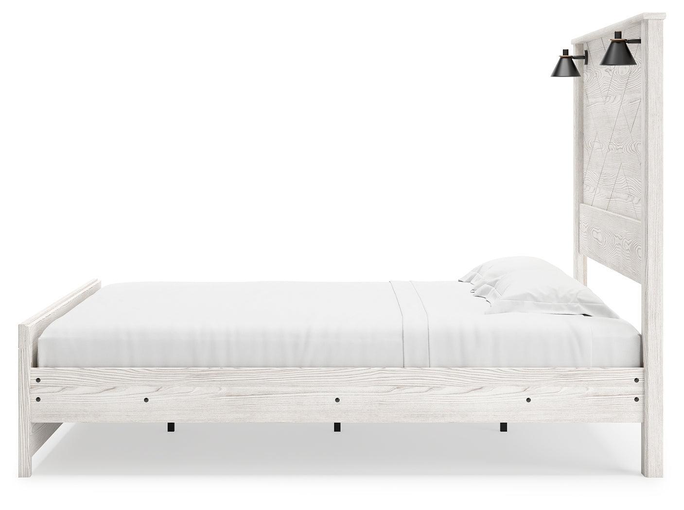 Gerridan White/Gray King Panel Bed - Ella Furniture