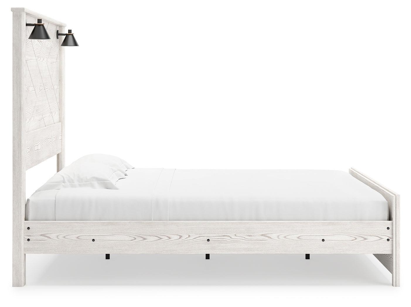 Gerridan White/Gray King Panel Bed - Ella Furniture