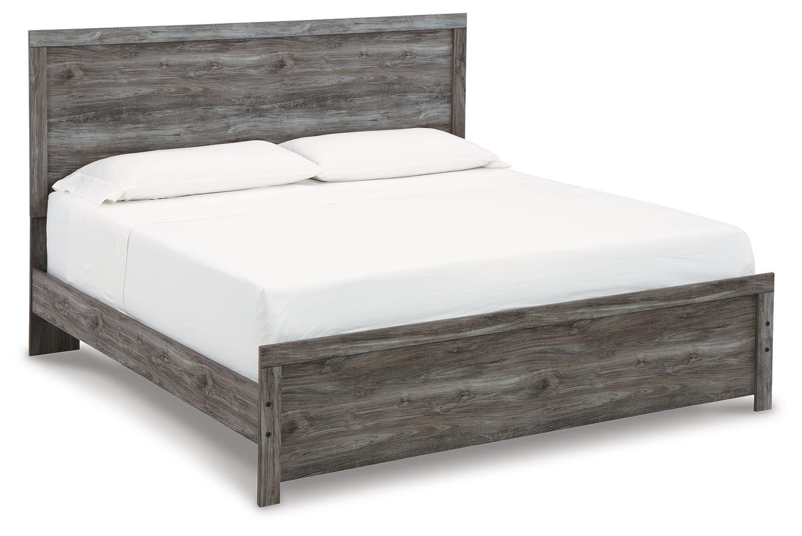 Bronyan Dark Gray King Panel Bed - Ella Furniture