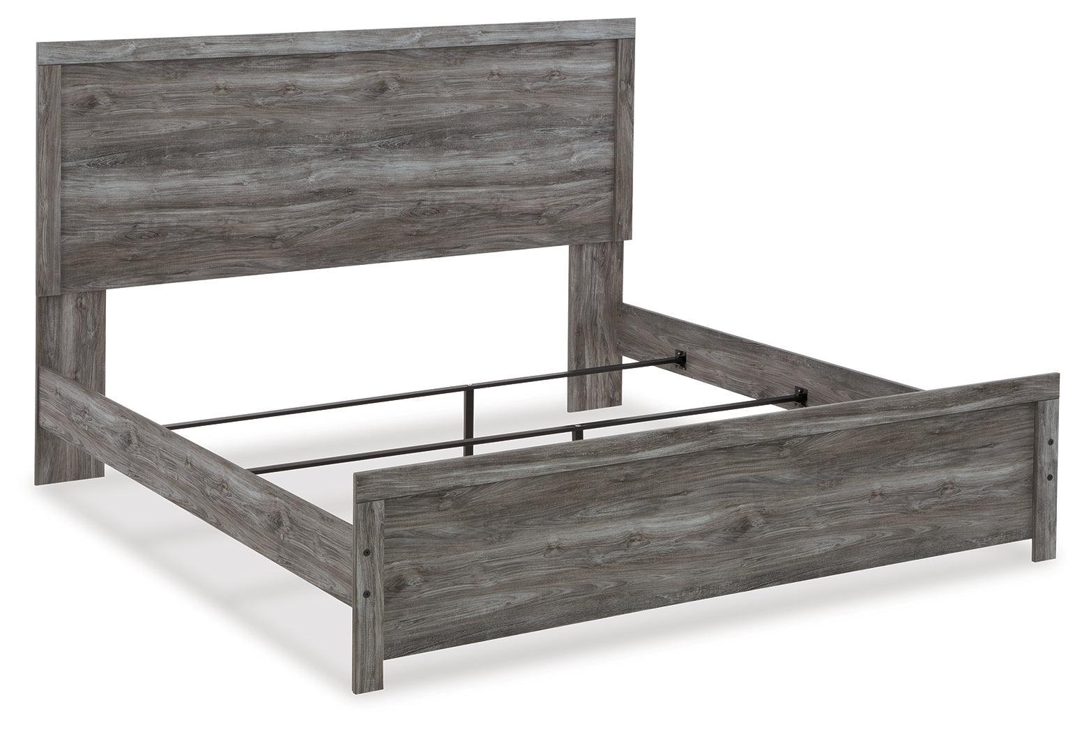 Bronyan Dark Gray King Panel Bed - Ella Furniture