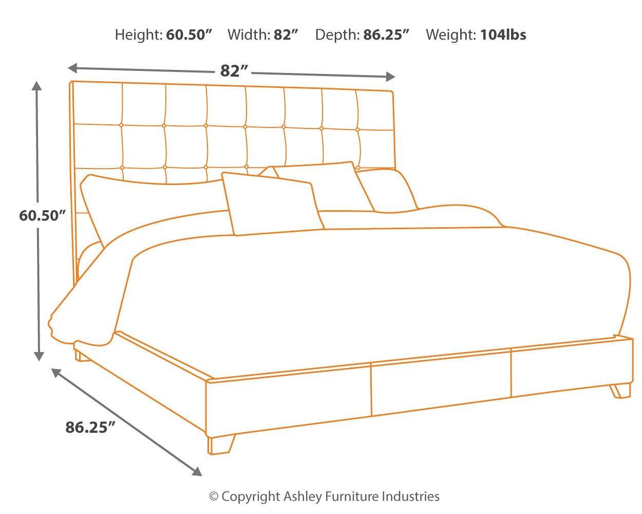 Dolante Beige Queen Upholstered Bed - Ella Furniture
