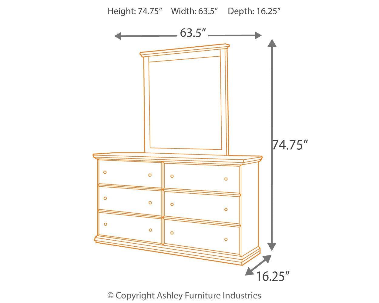 Maribel Black Dresser And Mirror - Ella Furniture
