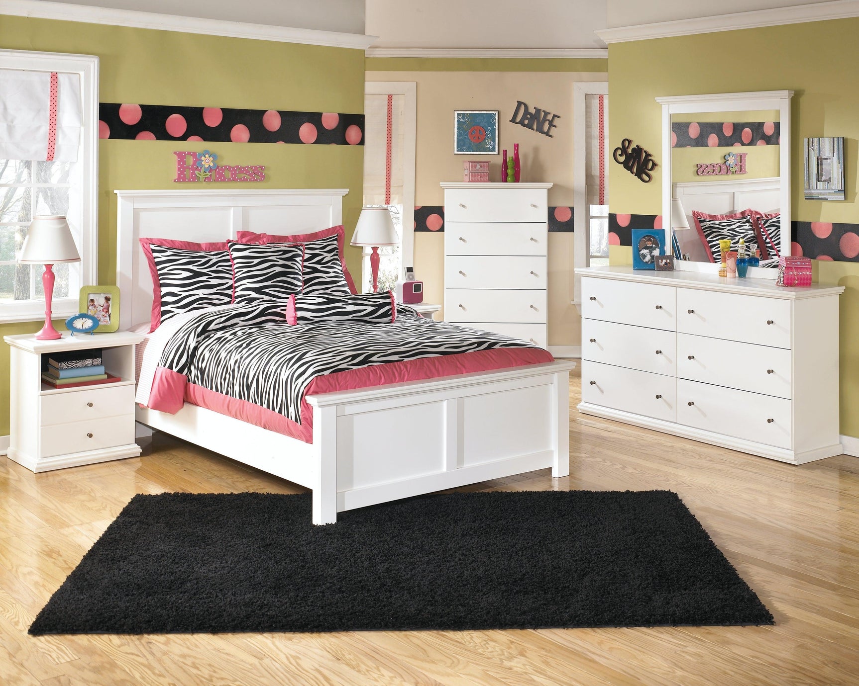 Bostwick Shoals White Full Panel Bed - Ella Furniture
