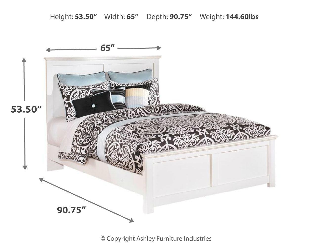 Bostwick Shoals White Queen Panel Bed - Ella Furniture