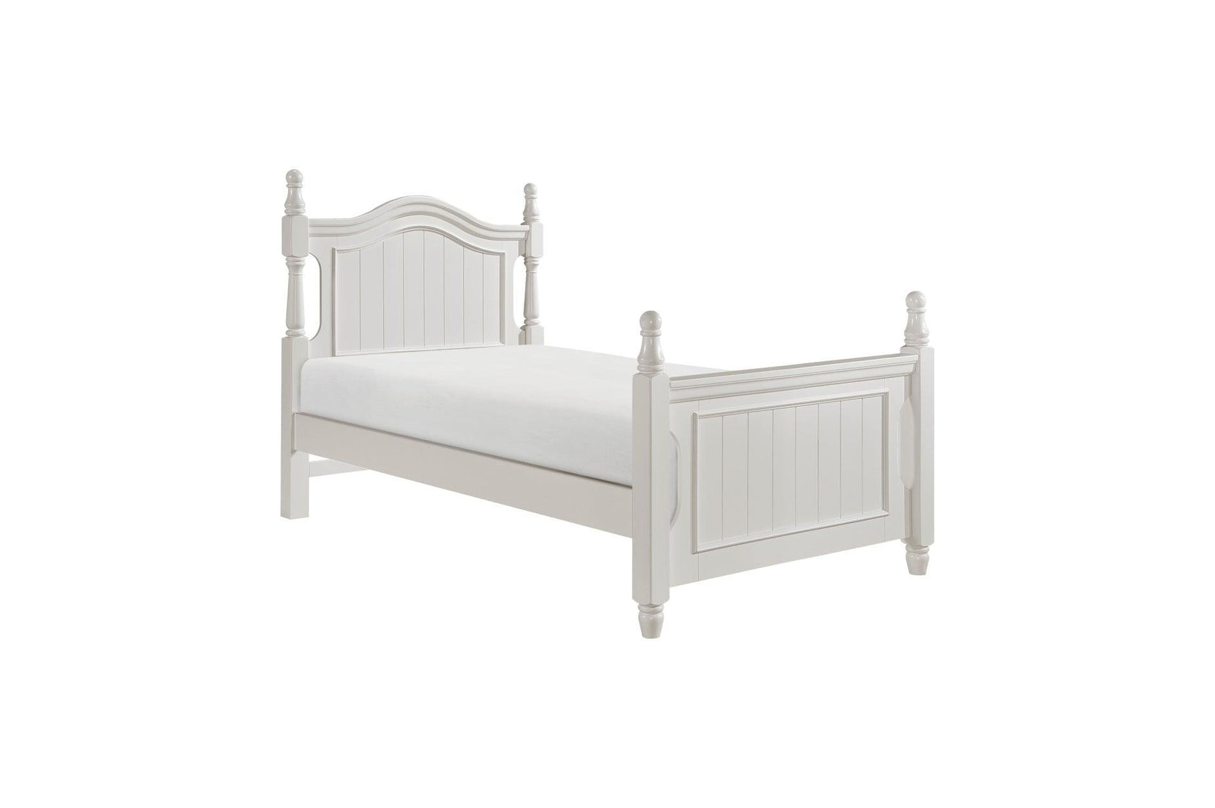 Clementine White Contemporary Traditional Solid Wood Trundle Storage Youth Platform Bedroom Set - Ella Furniture