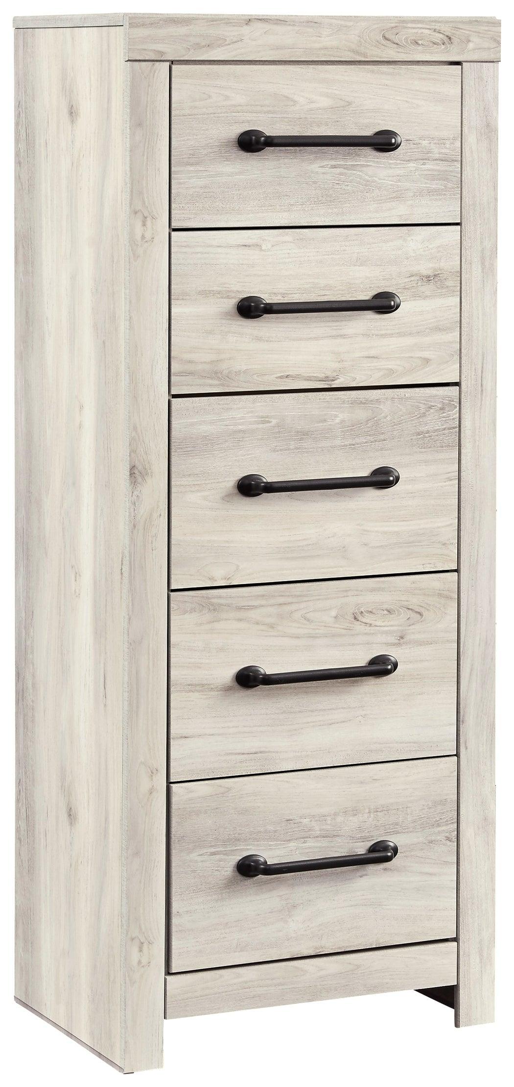 Cambeck Whitewash Narrow Chest Of Drawers - Ella Furniture