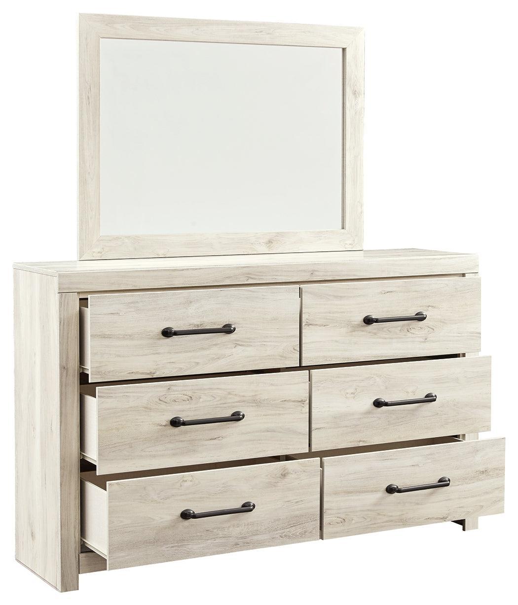 Cambeck Whitewash Dresser And Mirror - Ella Furniture