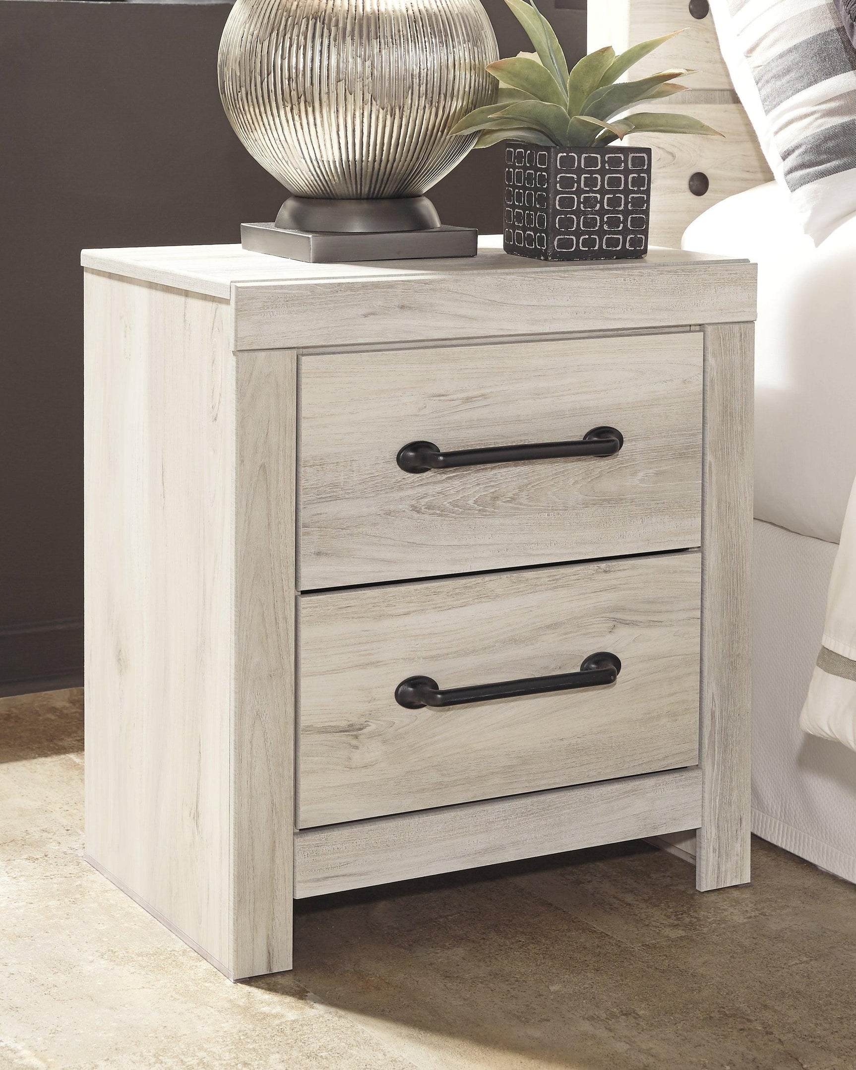 Cambeck Whitewash Nightstand - Ella Furniture