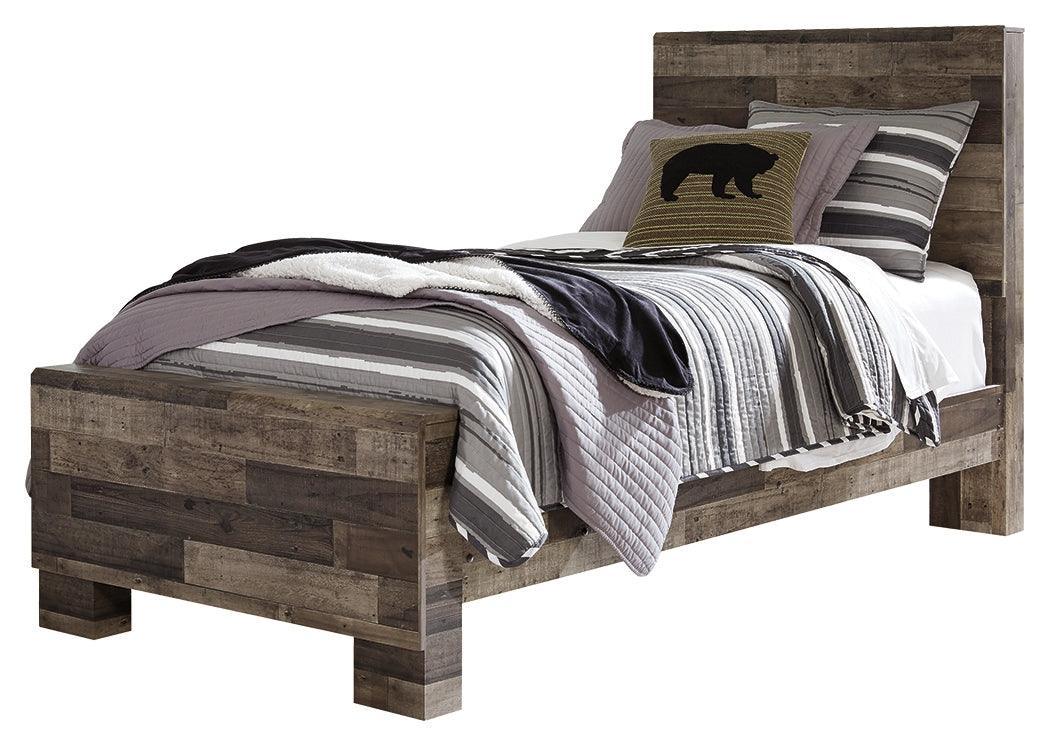 Derekson Multi Gray Twin Panel Bed - Ella Furniture