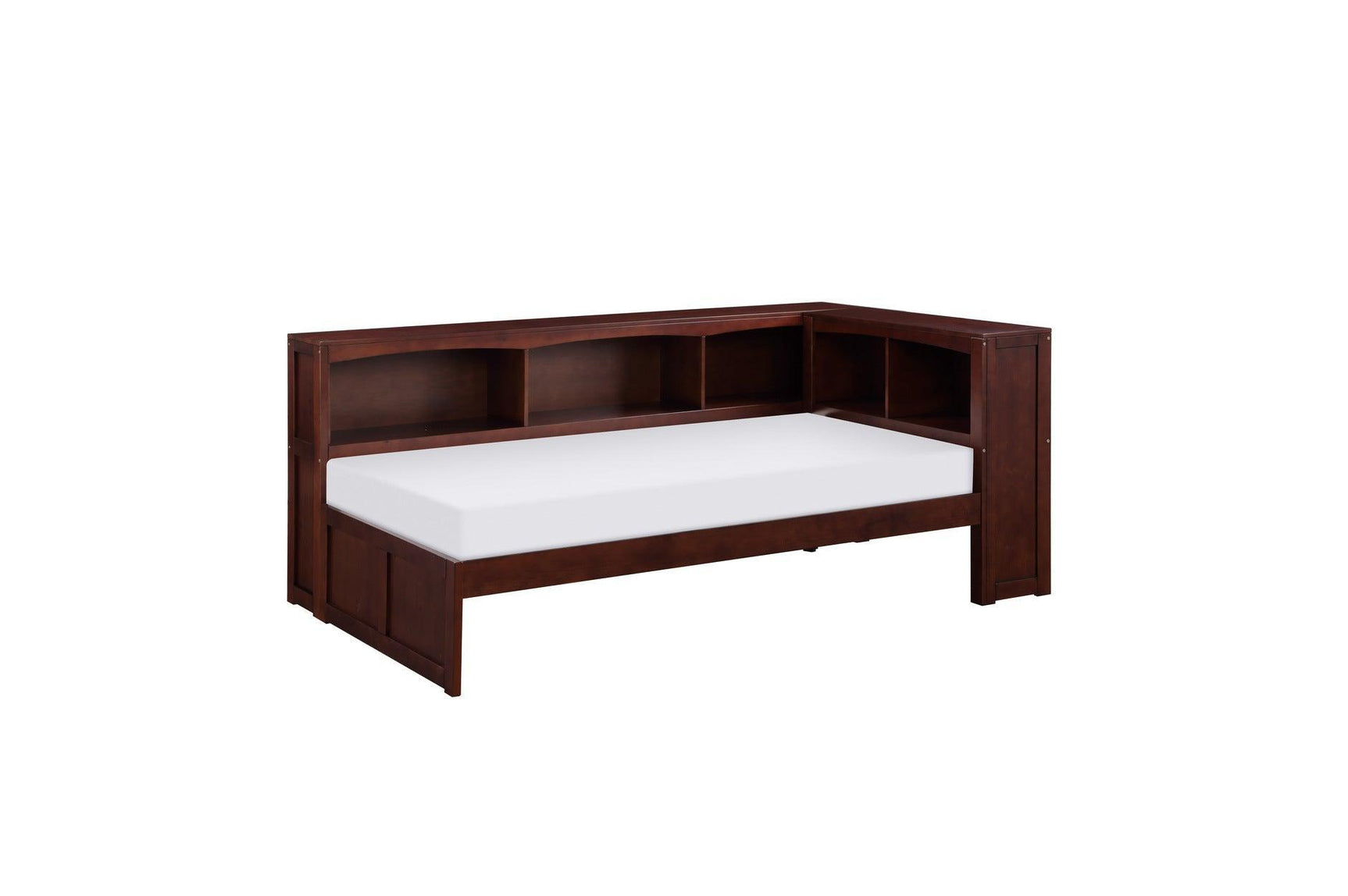 Rowe Dark Cherry Modern Contemporary Transitional Solid Wood Bookcase Youth Panel Bedroom Set - Ella Furniture