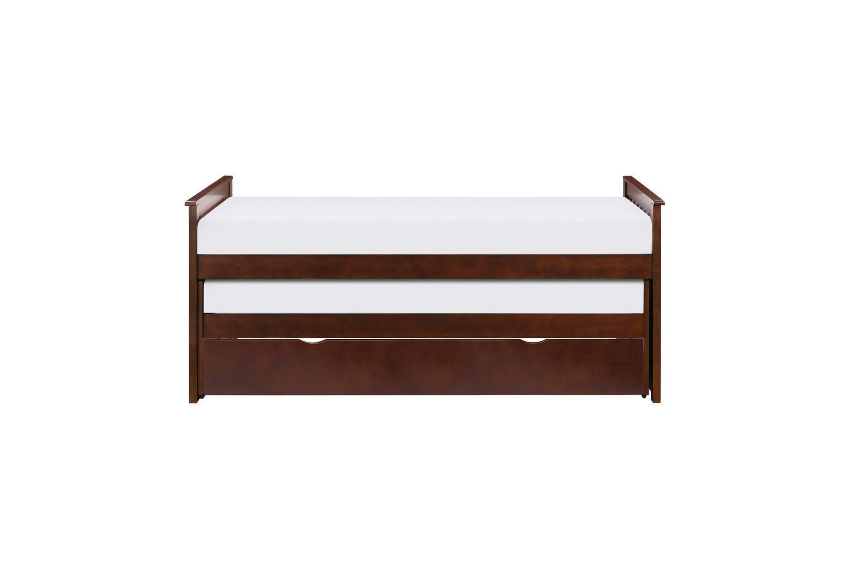 Rowe Dark Cherry Modern Solid Wood Youth Transitional Twin Over Twin Bedroom Set - Ella Furniture