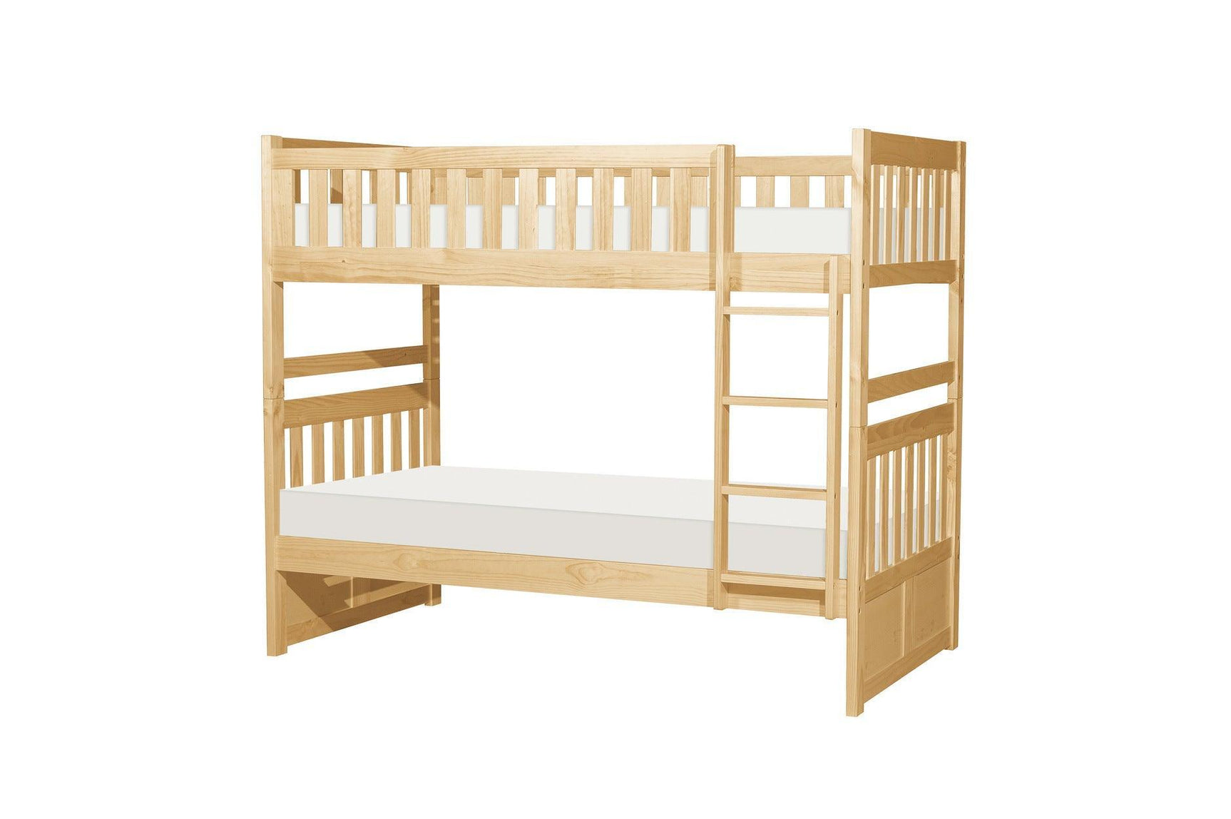 Bartly Natural Pine Modern Transitional Solid Wood Youth Bunk Bedroom Set - Ella Furniture