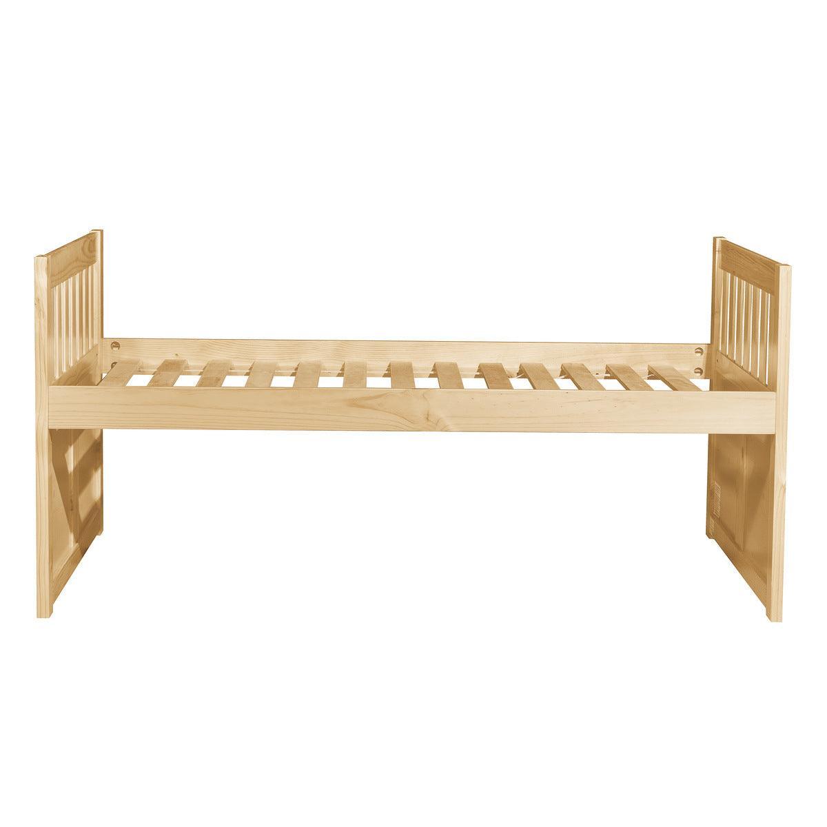 Bartly Natural Pine Pine Veneer, Wood And Engineered Wood Youth Twin Panel Storage Trundle Bed - Ella Furniture