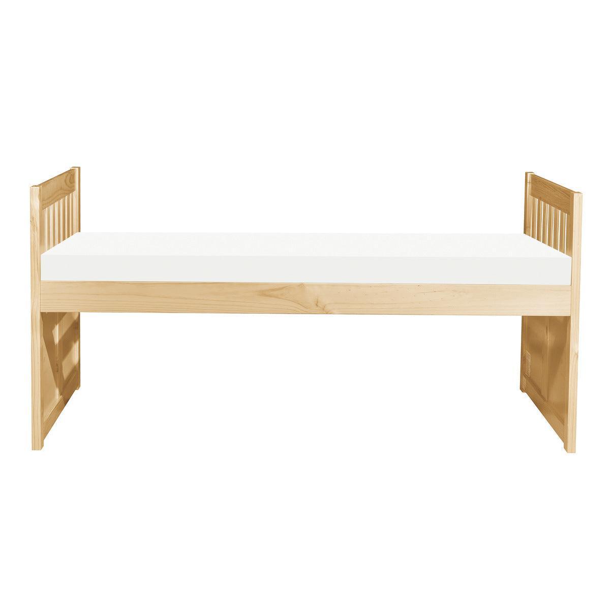 Bartly Natural Pine Pine Veneer, Wood And Engineered Wood Youth Twin Panel Storage Trundle Bed - Ella Furniture