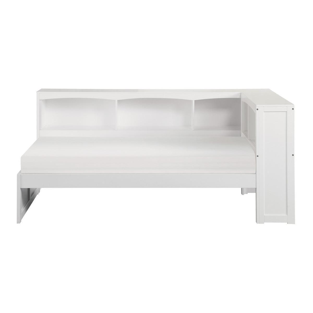 Bartly Natural Pine Transitional Pine Veneer, Wood And Engineered Wood Twin Bookcase Corner Bed - Ella Furniture
