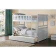 Galen White Modern Transitional Wood And Engineered Wood Full/full Bunk Bed With Twin Trundle - Ella Furniture