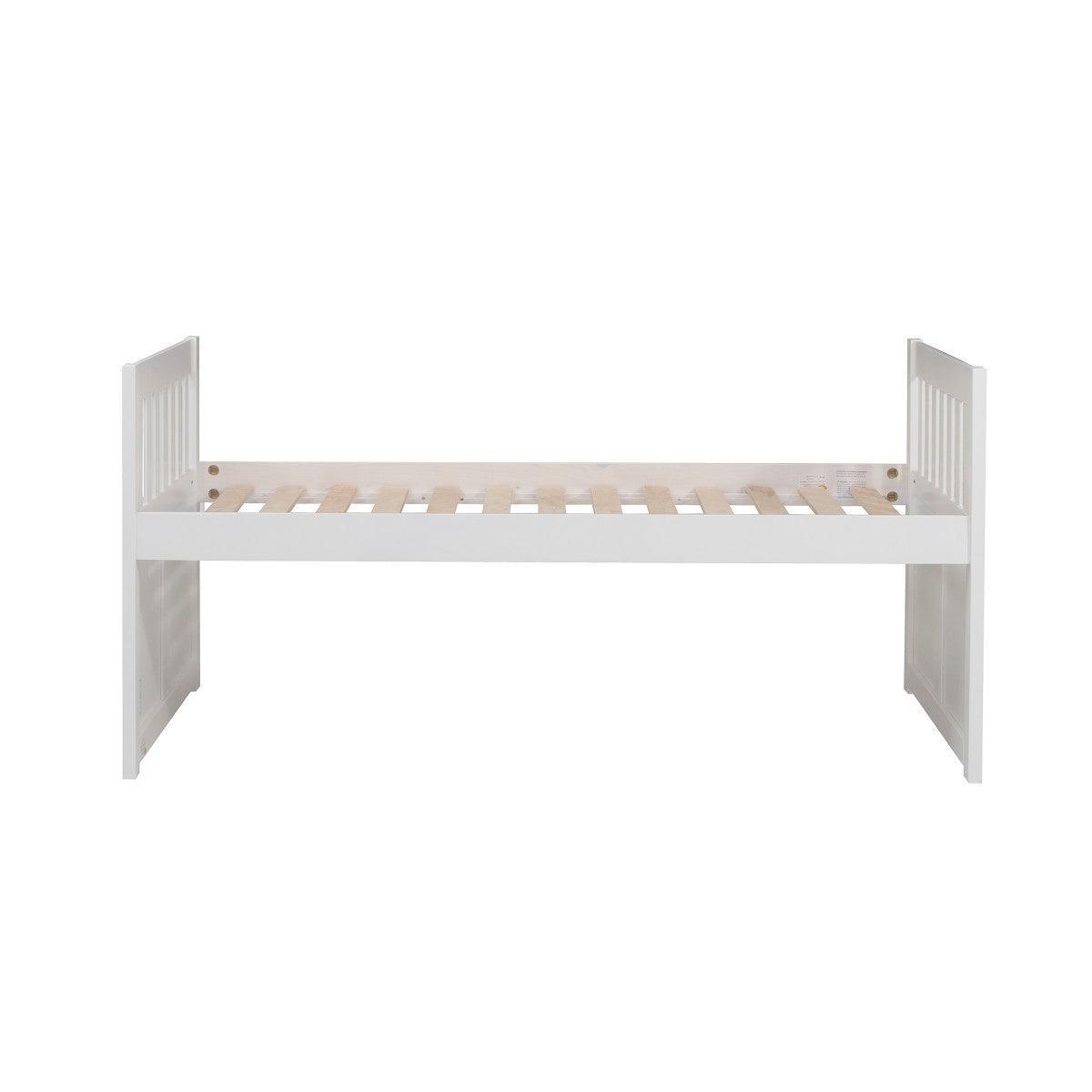 Galen White Transitional Wood And Engineered Wood Youth Twin Panel Storage Trundle Bed - Ella Furniture
