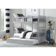 Orion Gray Modern Transitional Wood And Engineered Wood Twin/twin Bunk Bed With Twin Trundle - Ella Furniture