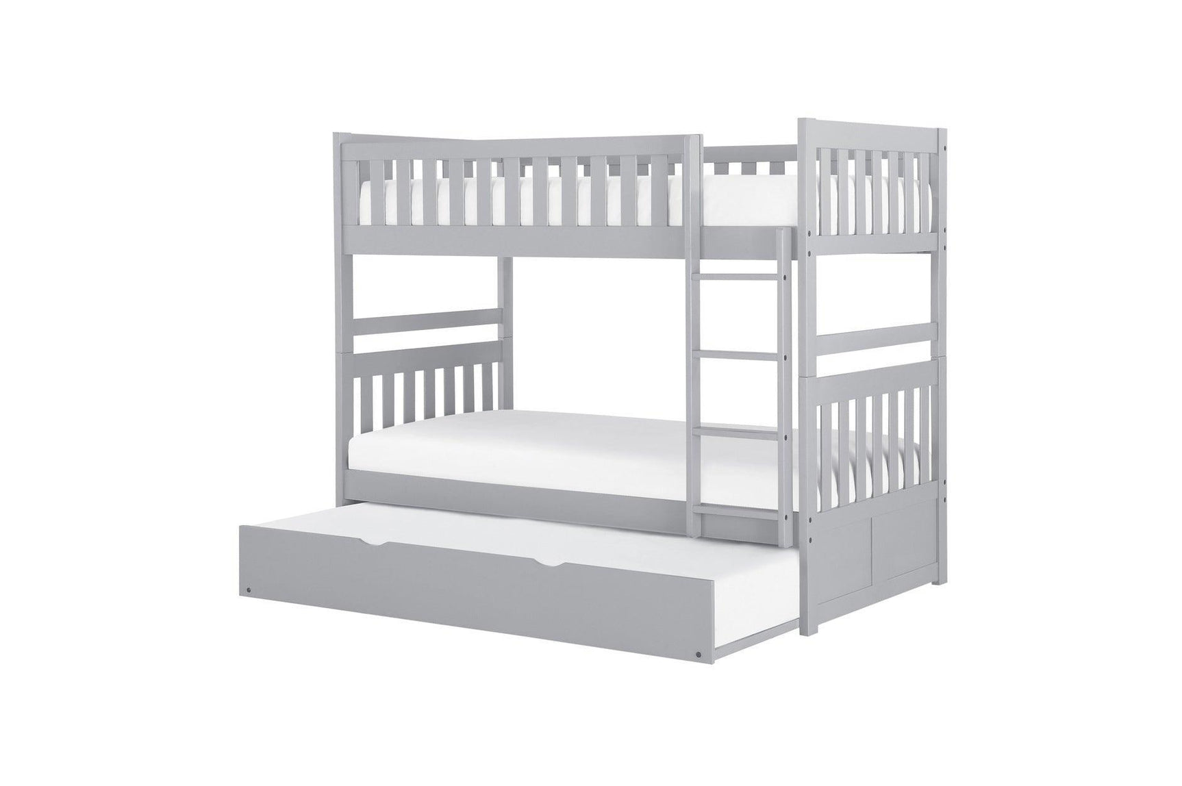 Orion Gray Contemporary Transitional Wood And Engineered Wood Youth Twin Over Twin Bedroom Set - Ella Furniture