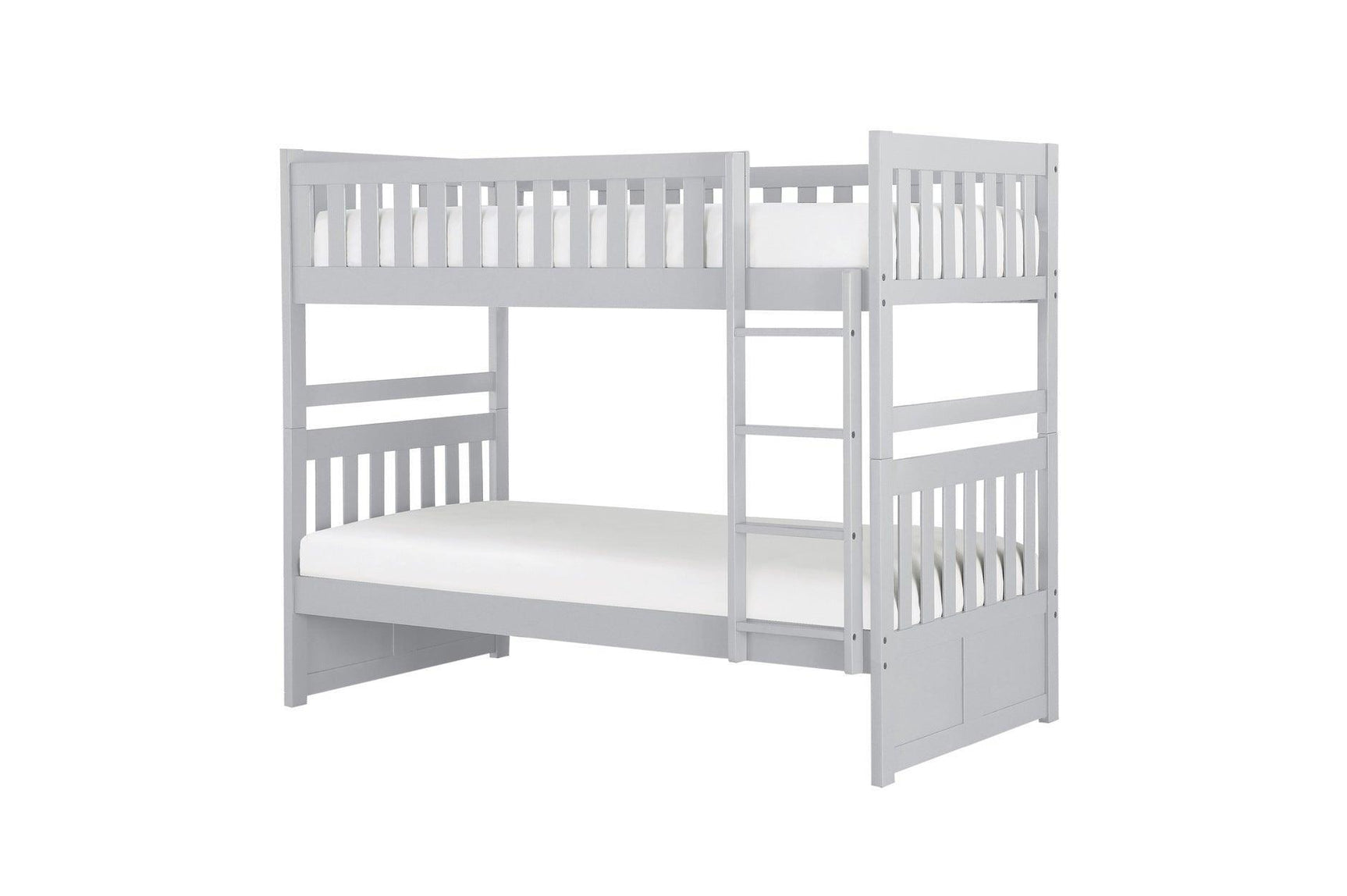 Orion Gray Contemporary Transitional Wood And Engineered Wood Youth Twin Over Twin Bedroom Set - Ella Furniture