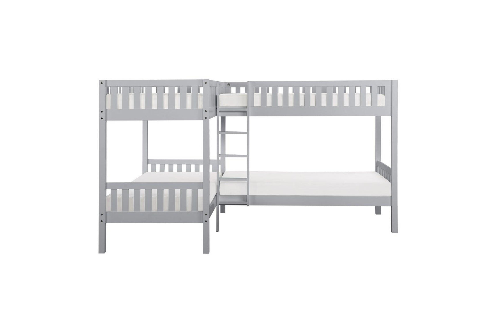 Orion Gray Modern Transitional Wood And Engineered Wood Youth Four Corner Twin Bed Bedroom Set - Ella Furniture