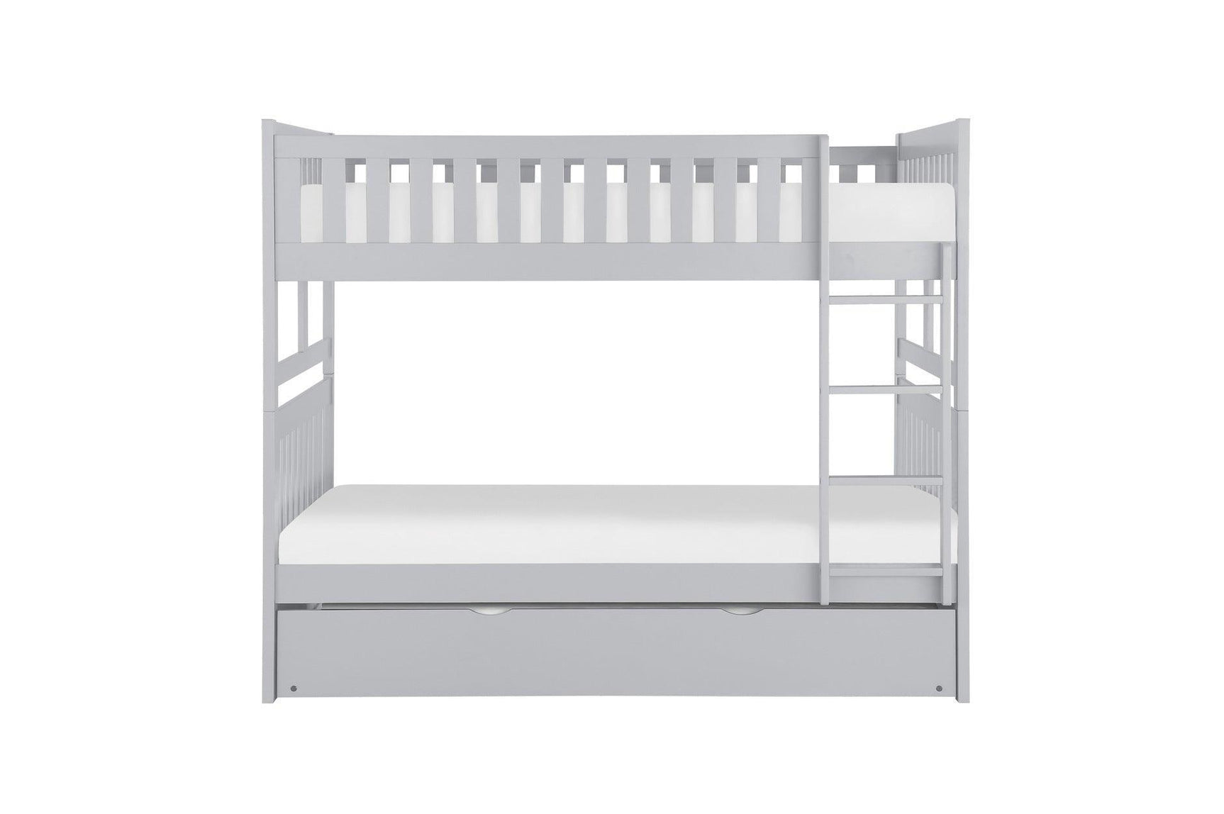 Orion Gray Contemporary Transitional Wood And Engineered Wood Twin Over Twin Youth Bedroom Set - Ella Furniture