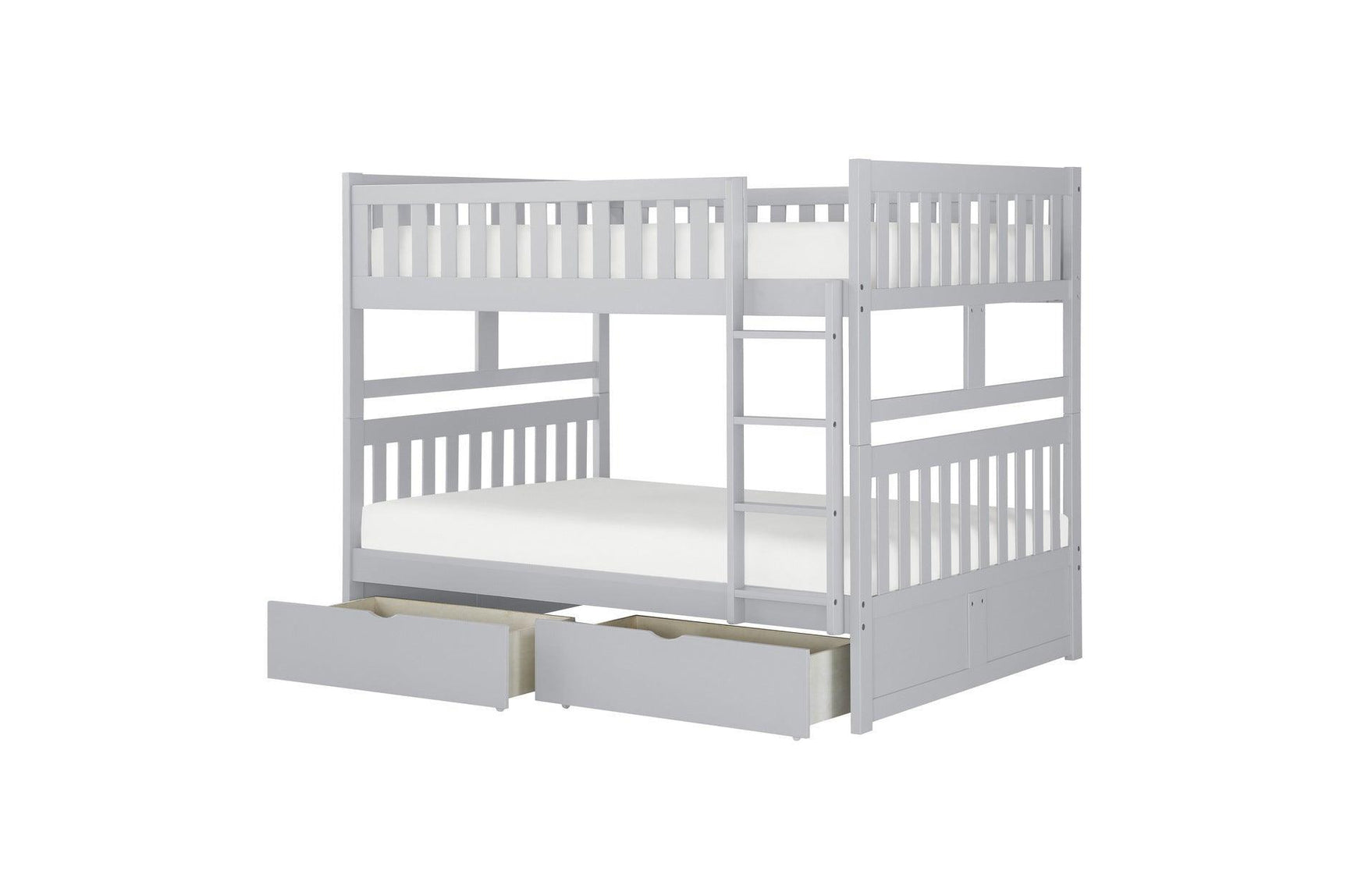 Orion Gray Contemporary Transitional Wood And Engineered Wood Twin Over Twin Youth Bedroom Set - Ella Furniture