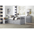 Orion Gray Modern Transitional Wood And Engineered Wood Twin/twin Trundle Bed With Storage - Ella Furniture