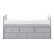 Orion Grey Transitional Wood And Engineered Wood Youth Twin Storage Trundle Bed - Ella Furniture